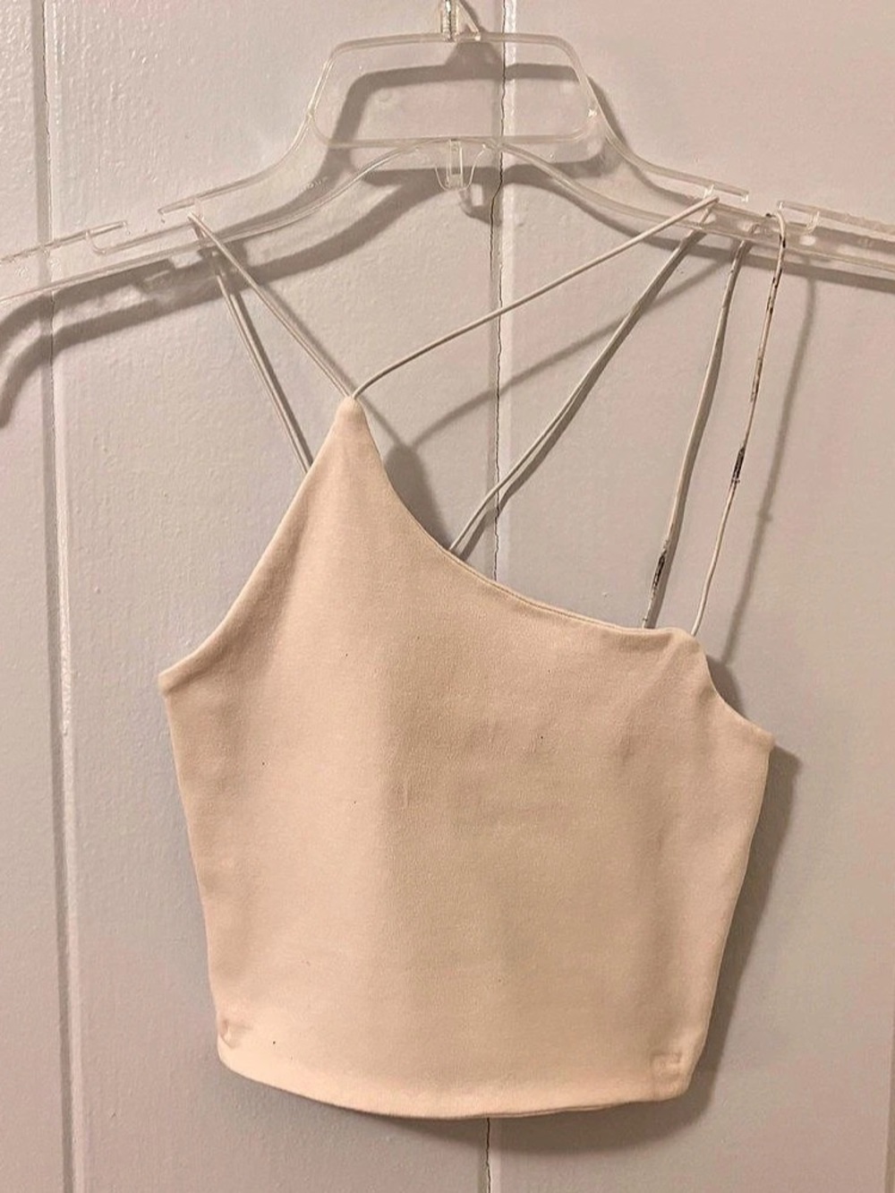 Zara Strappy Crop Top in White Size Medium